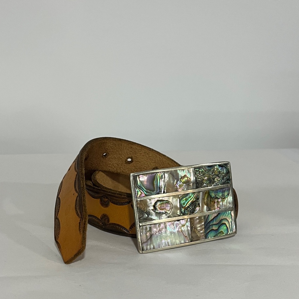 Gorgeous mother of pearl Buckle Belt